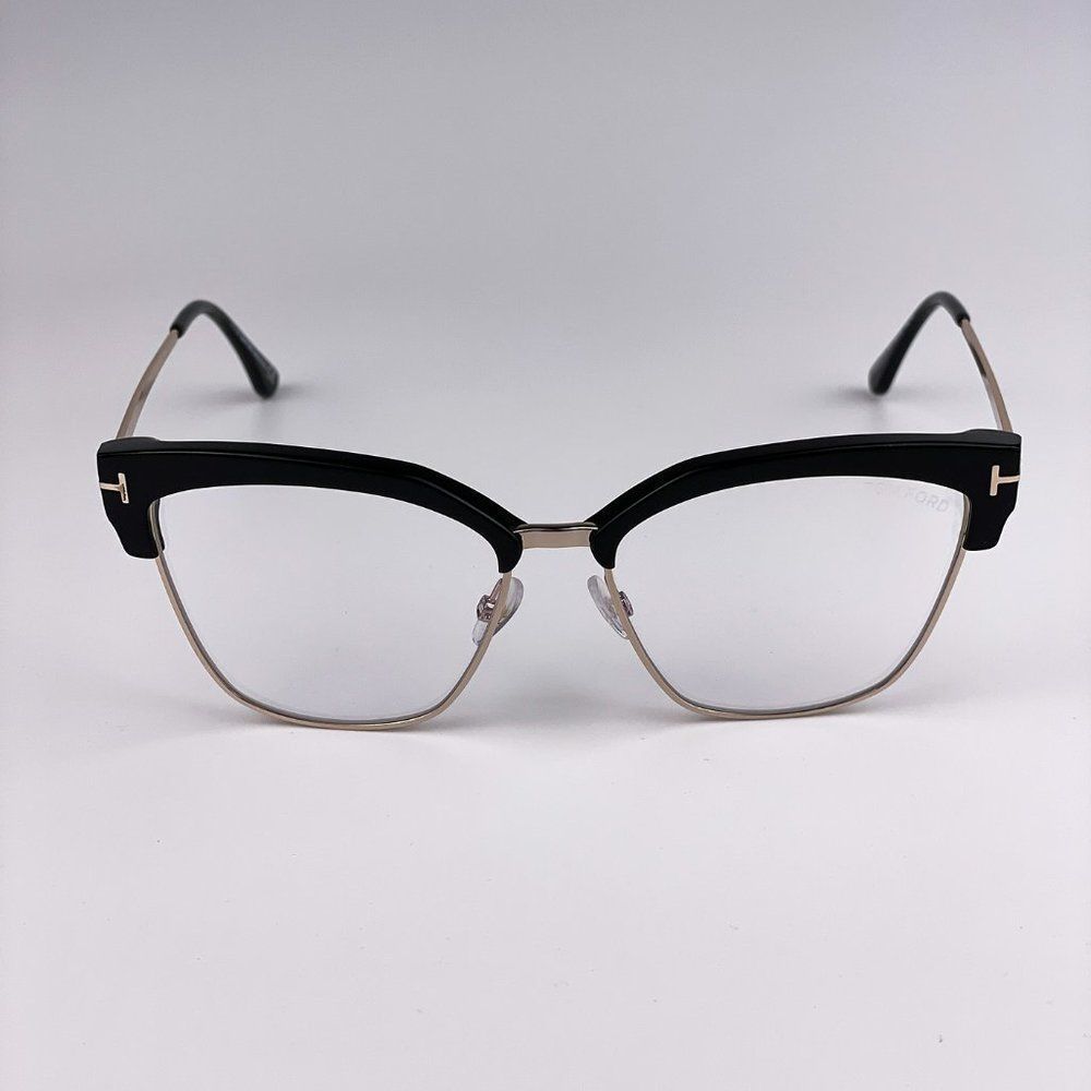 TOM FORD TF5547-B 001 Eyeglasses Black Cat Eye Women